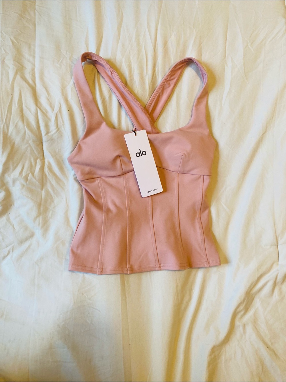 ALO Yoga Airbrush Sparks Fly Corset Tank
Size. XS. Color. Vintage pink - Picture 7 of 10